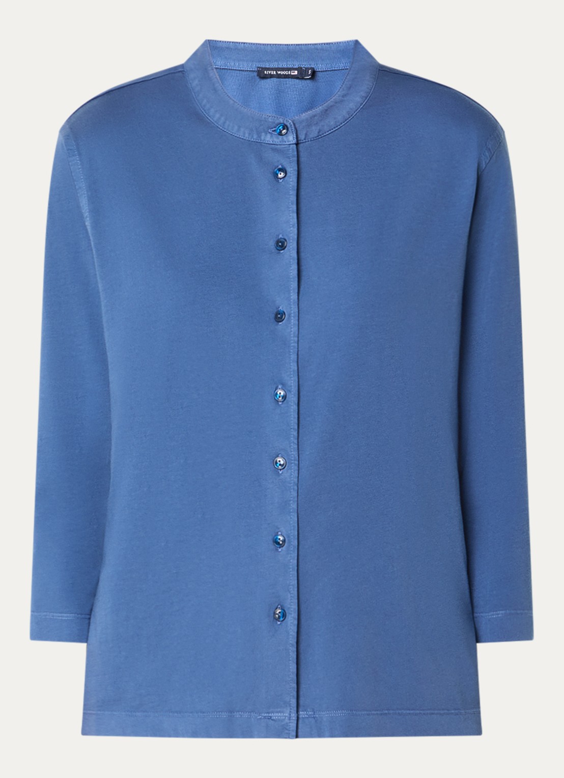 River Woods Blouse met ronde hals - voorkant indigo