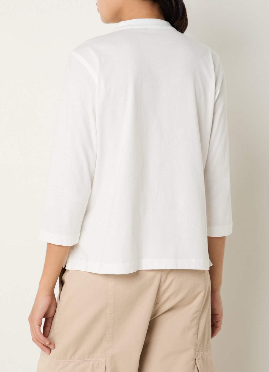 River Woods Blouse met ronde hals - achterkant 2 wit