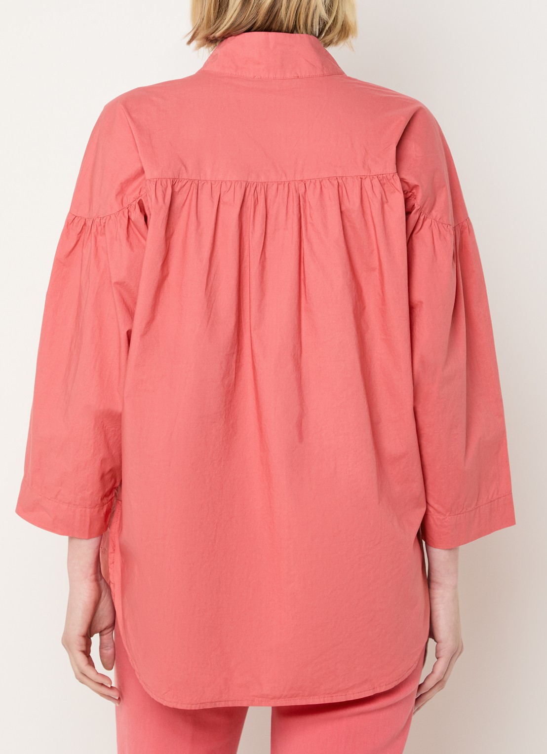 River Woods Blouse met ronde hals - achterkant 4 roze