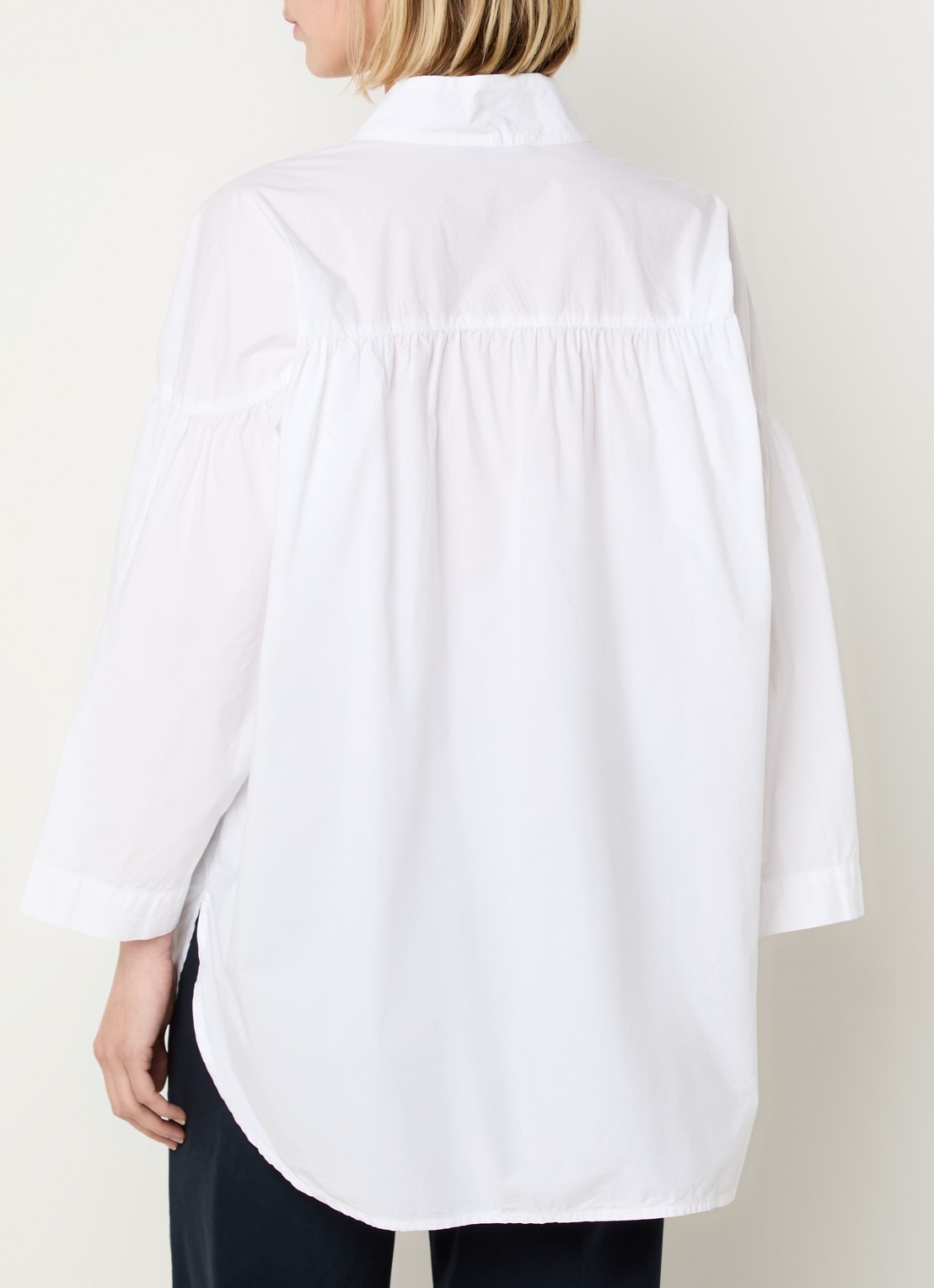 River Woods Blouse met ronde hals - achterkant wit