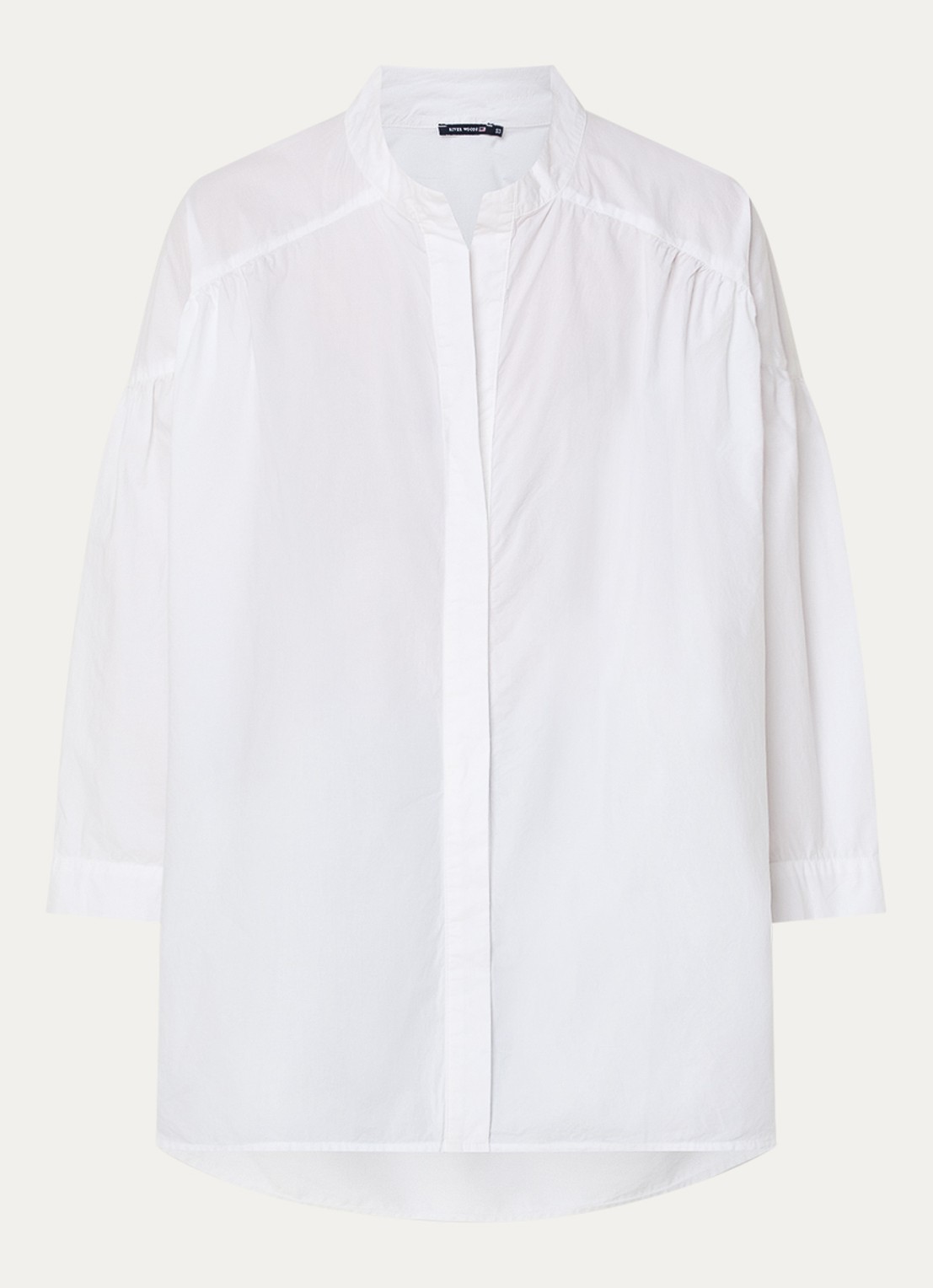 River Woods Blouse met ronde hals - voorkant 2 wit