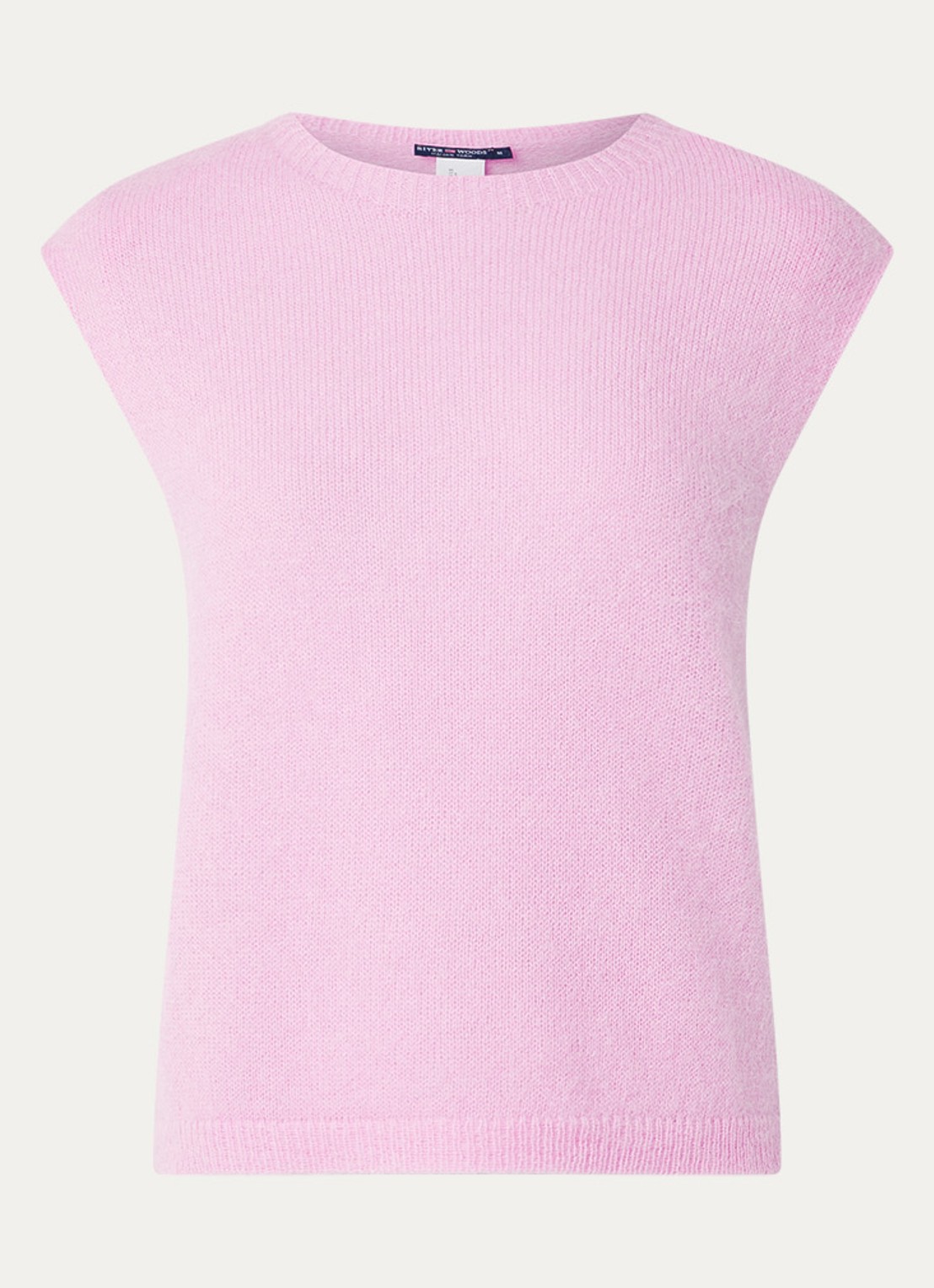 River Woods Fijngebreide spencer in alpaca wolblend - voorkant 2 roze