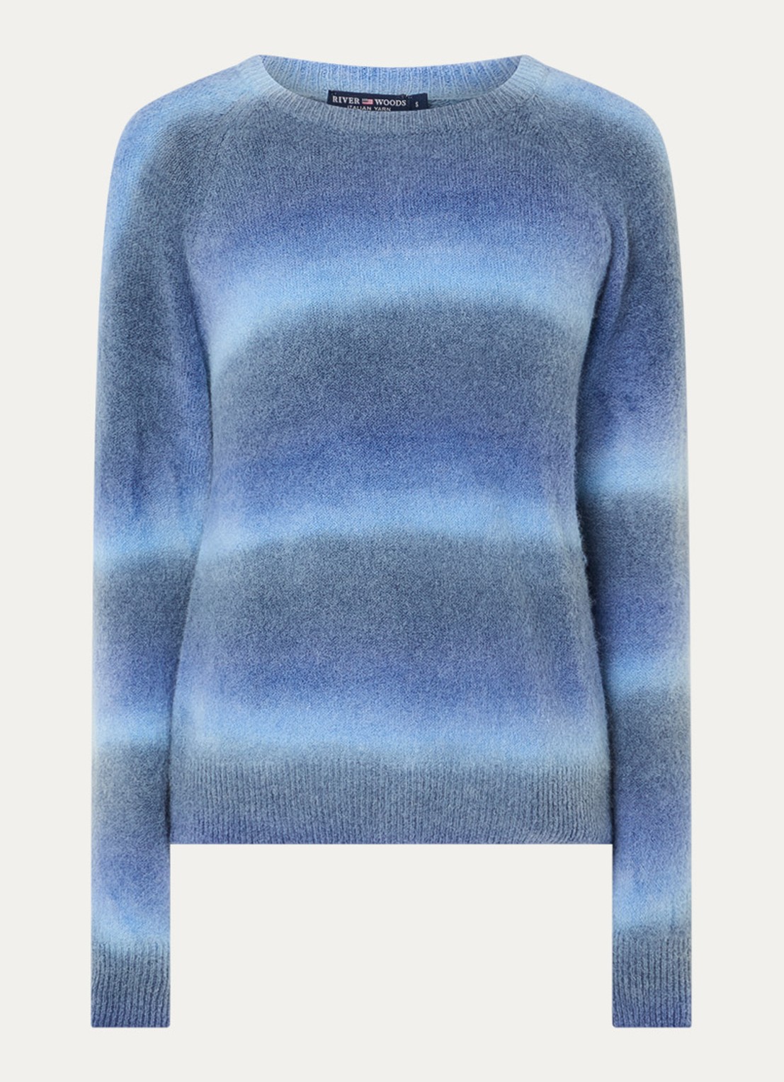 River Woods Fijngebreide trui in alpaca wolblend - voorkant 2 indigo
