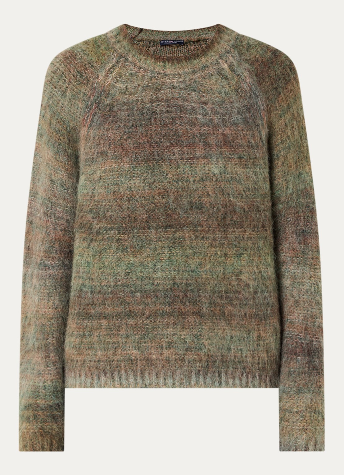 River Woods Fijngebreide trui in alpaca wolblend - voorkant 2 bronsgroen