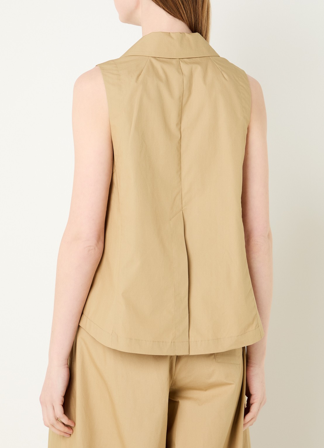 River Woods Gilet met paspelzakken - achterkant 2 khaki