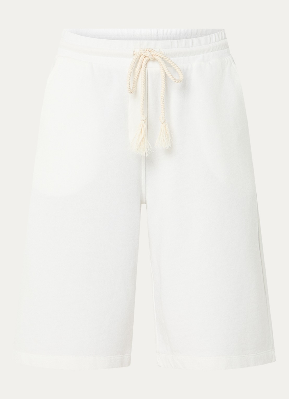 River Woods High waist loose fit korte broek met steekzakken - voorkant 2 gebroken wit