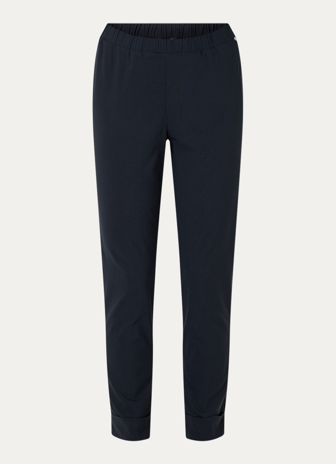 River Woods High waist slim fit broek met strech - voorkant donkerblauw