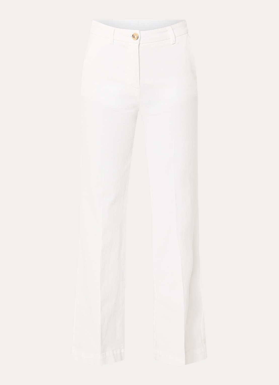 River Woods High waist wide leg broek met steekzakken - voorkant 3 gebroken wit