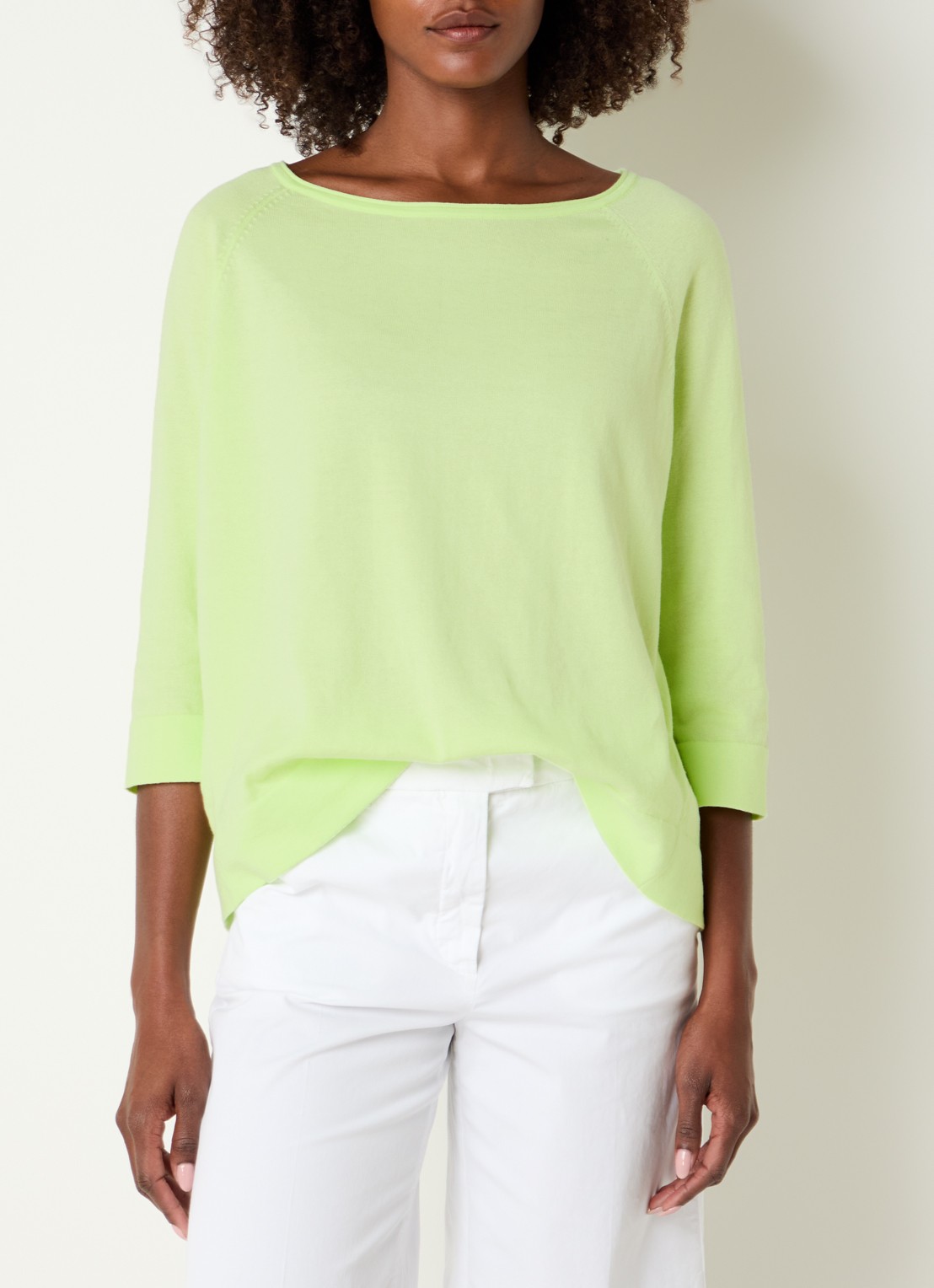 River Woods Longsleeve met ronde hals - detail 2 felgroen