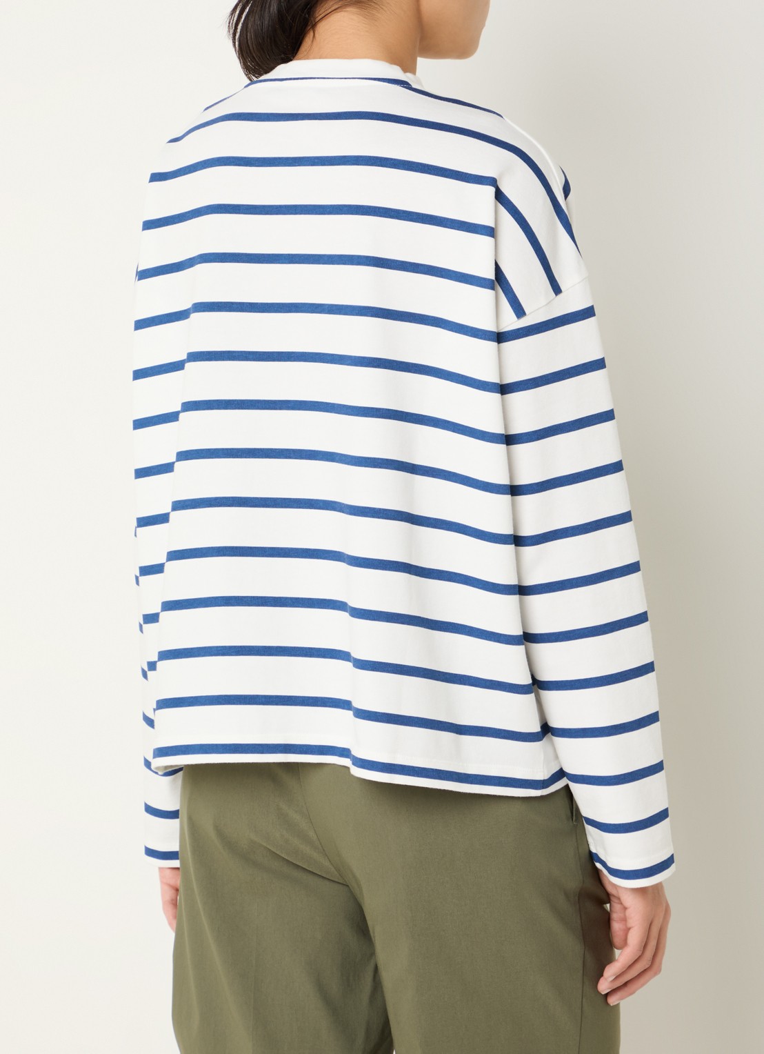 River Woods Longsleeve met streepprint - achterkant 3 indigo