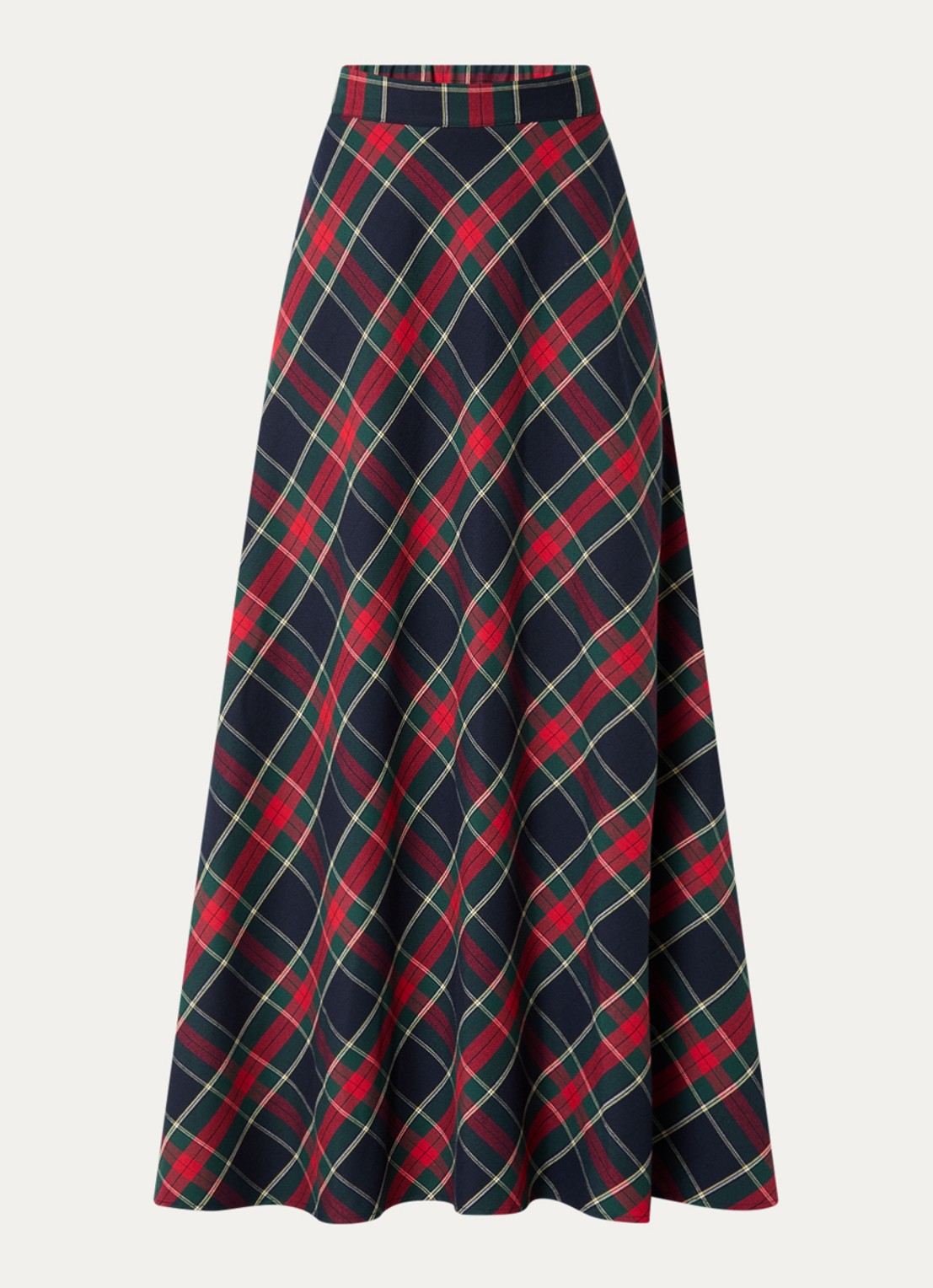 River Woods Maxi rok met ruitdessin - voorkant 3 rood