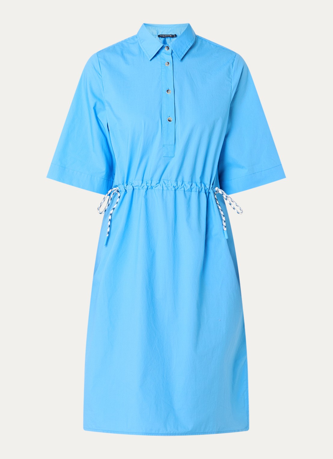 River Woods Midi jurk met ceintuur - voorkant lichtblauw