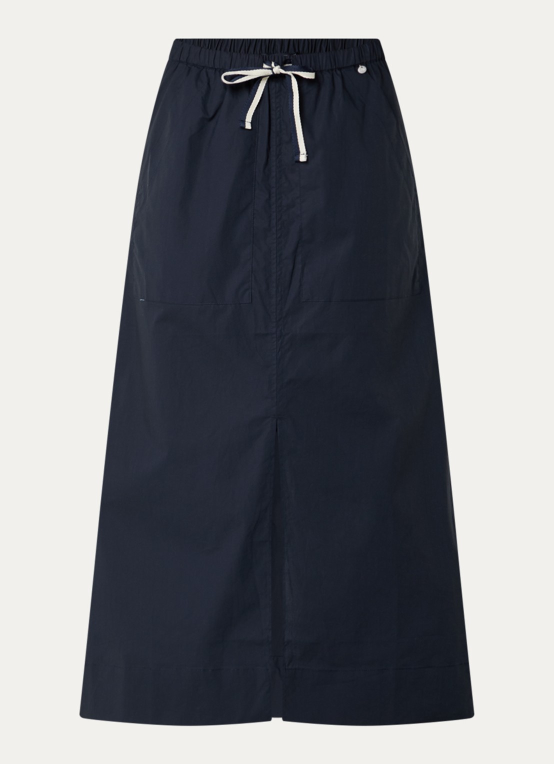 River Woods Midi rok met split - voorkant 2 donkerblauw