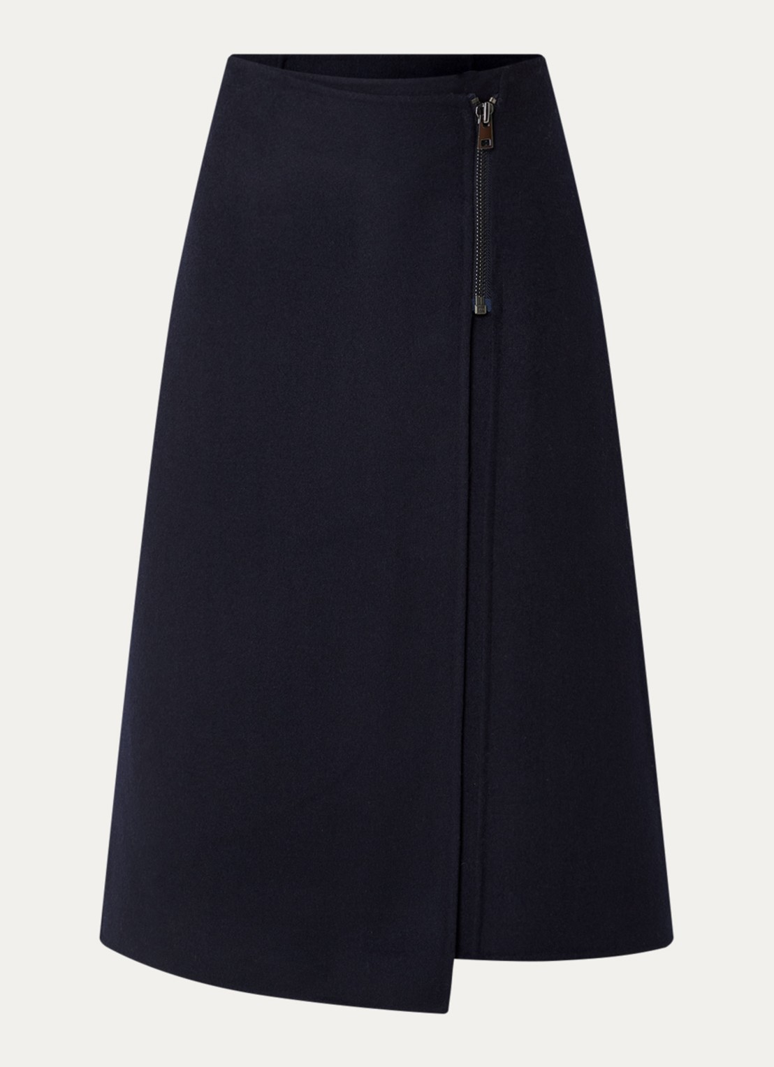 River Woods Midi rok met split - voorkant 2 donkerblauw