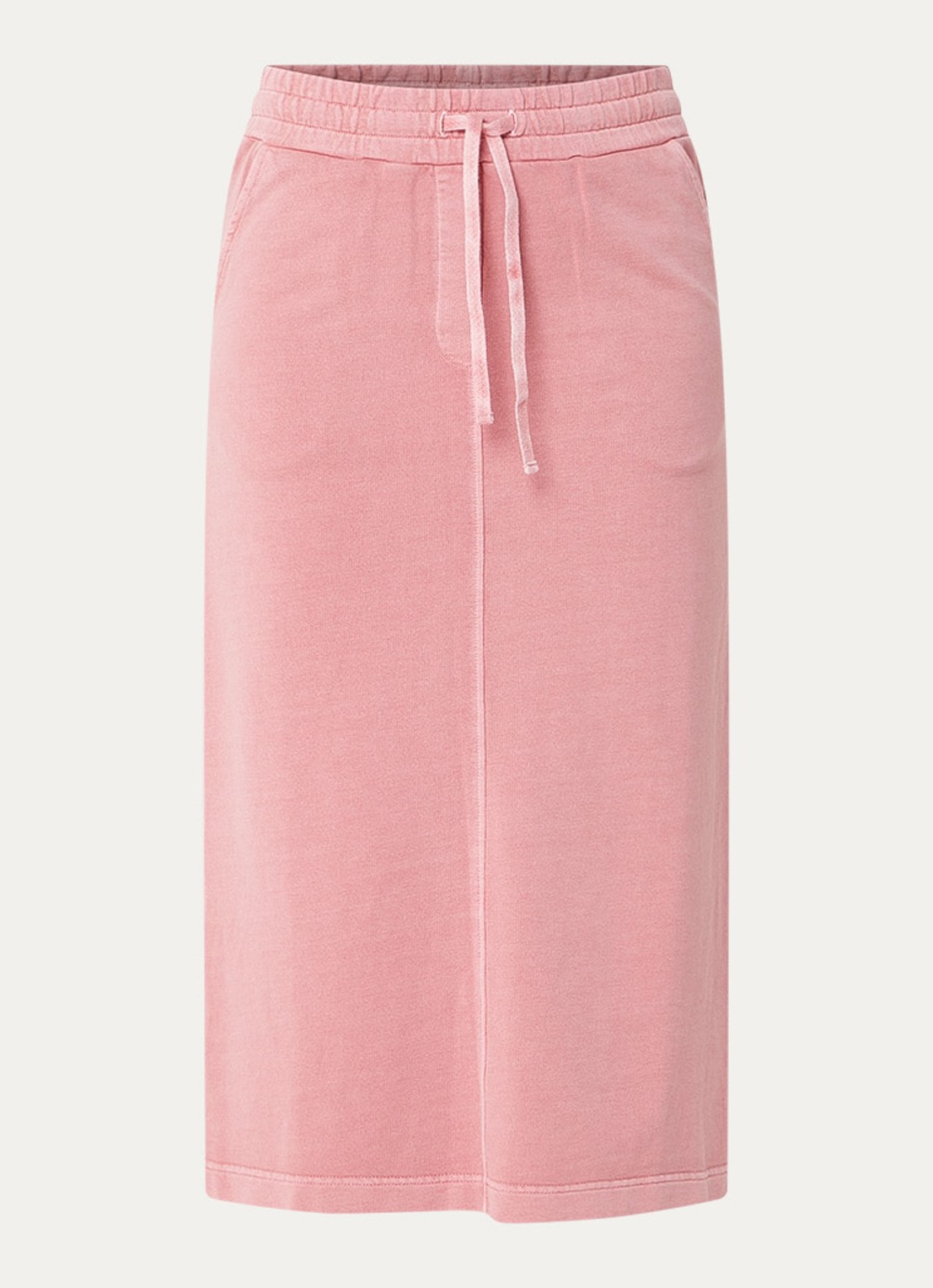 River Woods Midi rok met steekzakken - voorkant roze