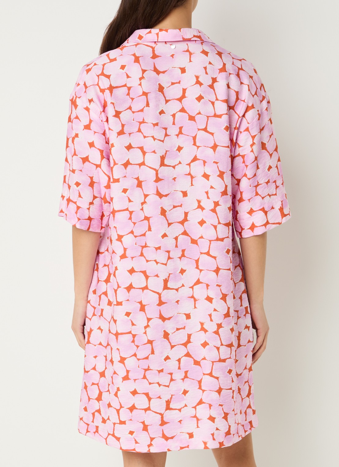 River Woods Mini jurk met print en steekzakken - achterkant 4 roze