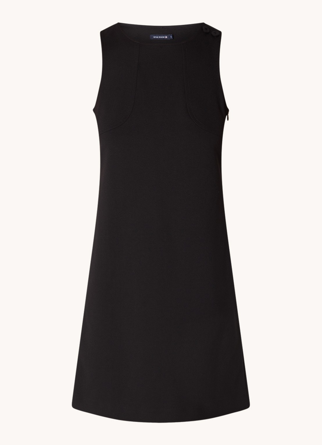 River Woods Mini tuniekjurk met stretch - voorkant 3 zwart
