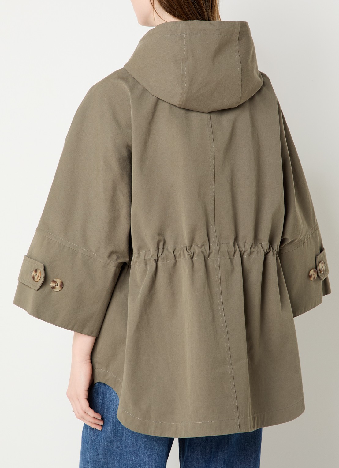 River Woods Oversized parka met capuchon - achterkant 4 mosgroen