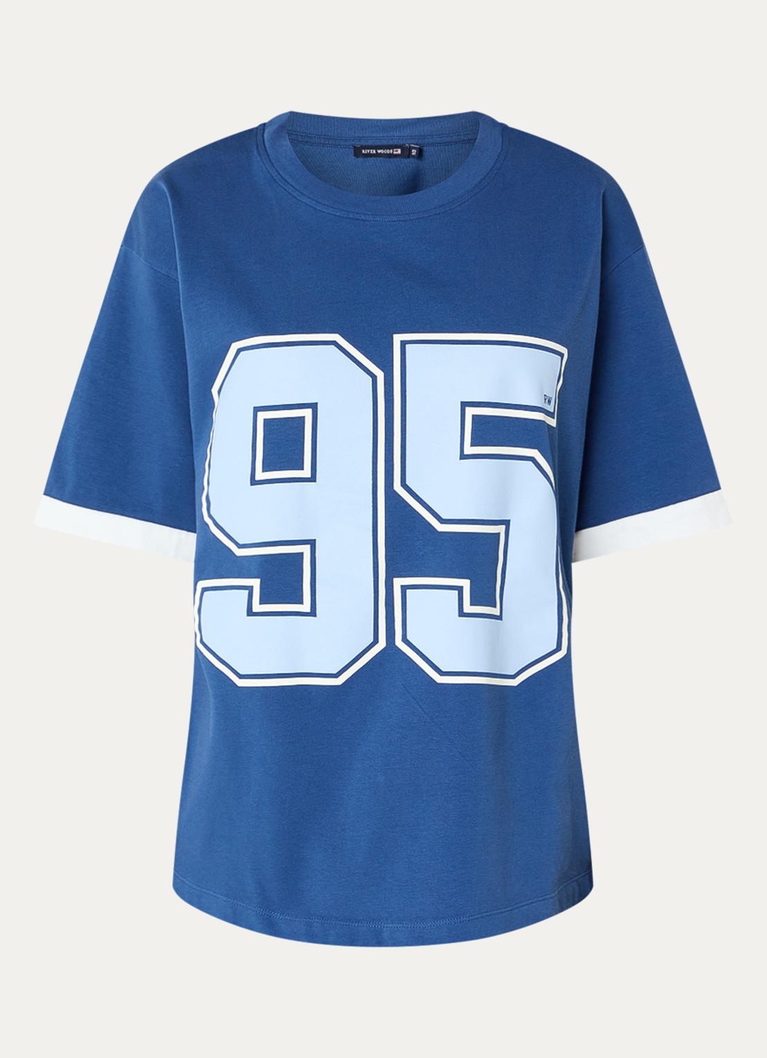 River Woods Oversized T-shirt met front- en backprint - voorkant 2 indigo