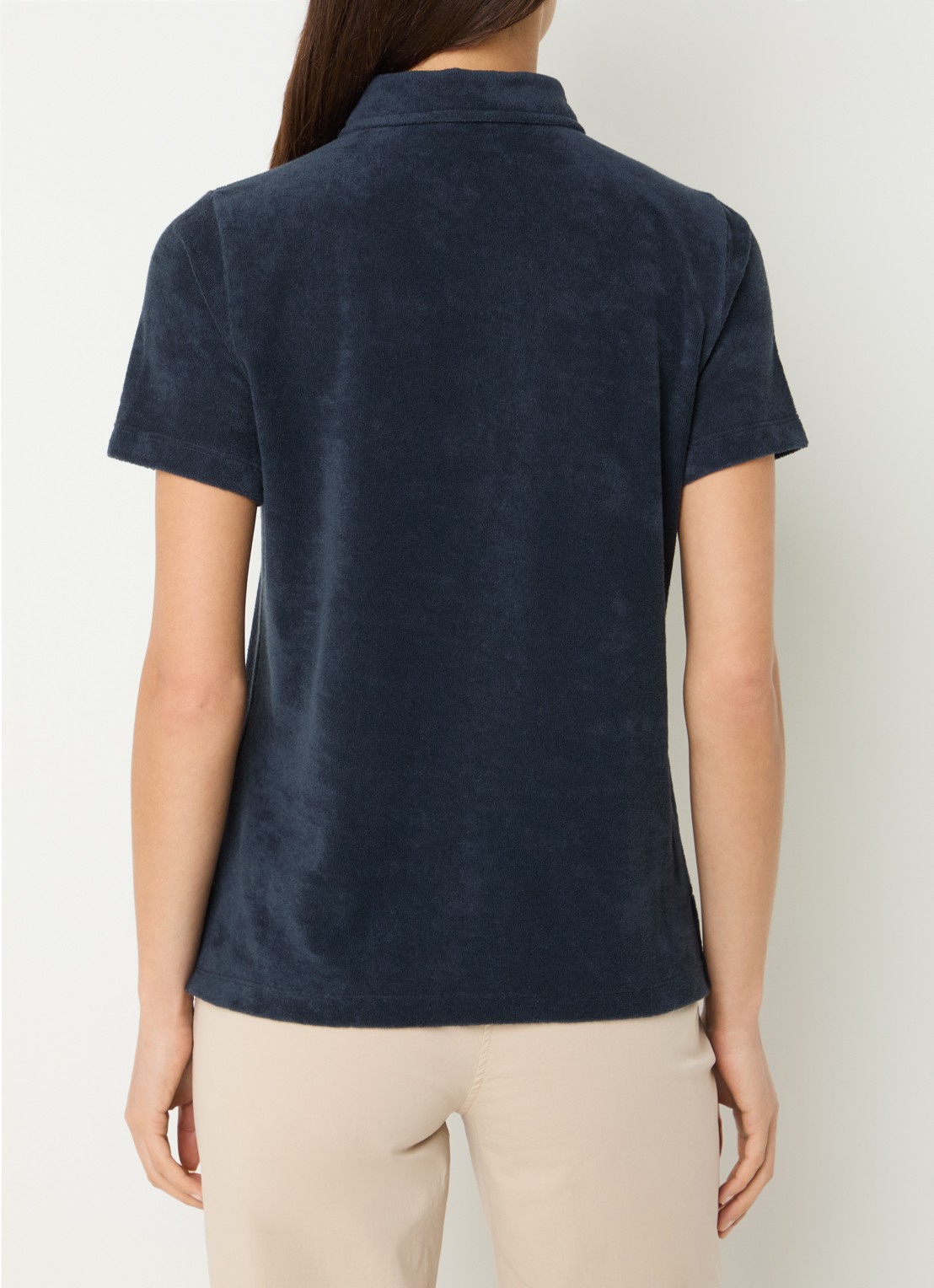 River Woods Polo van fleece  - achterkant donkerblauw