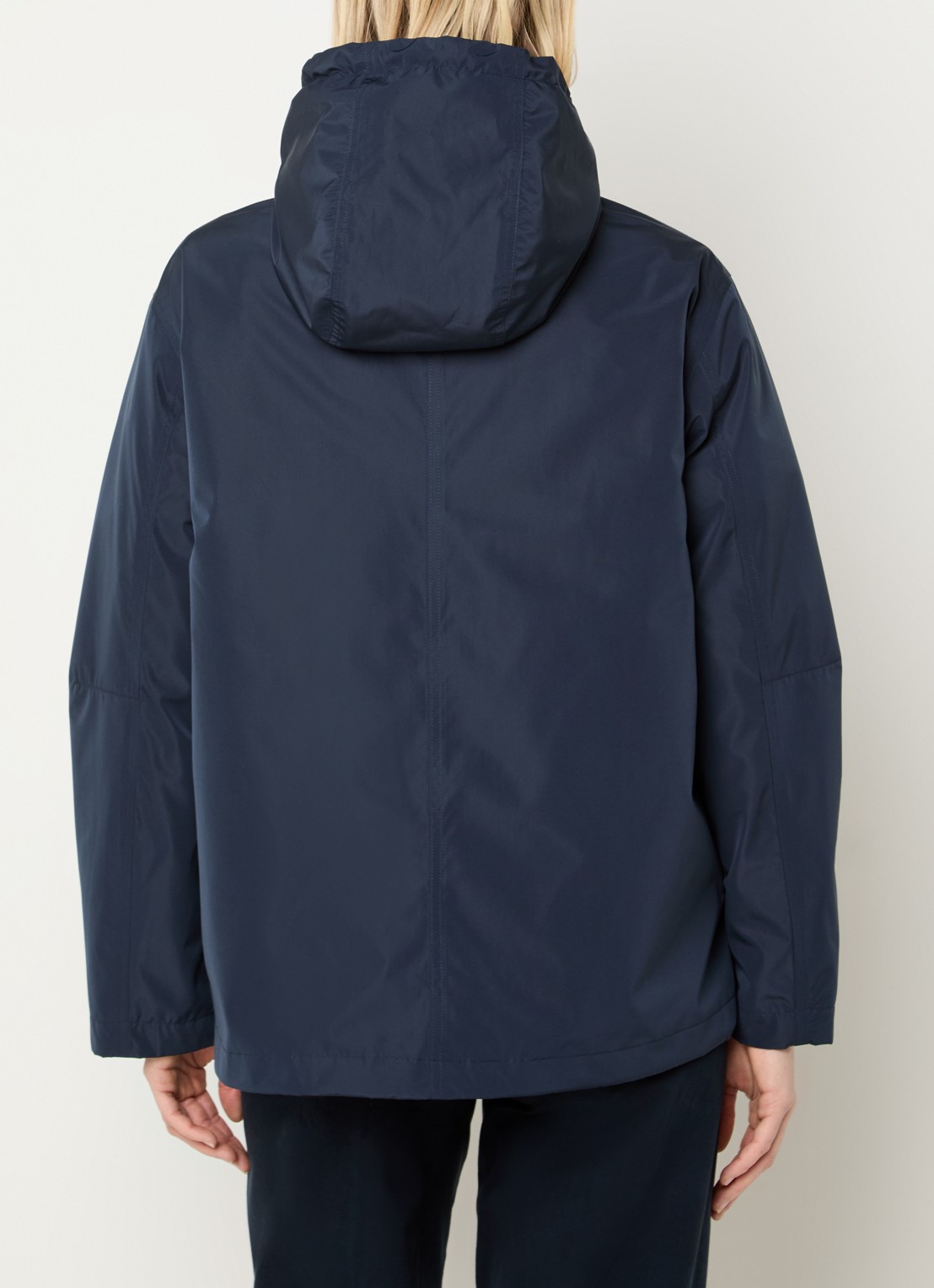 River Woods Softshell regenjas met capuchon - achterkant donkerblauw