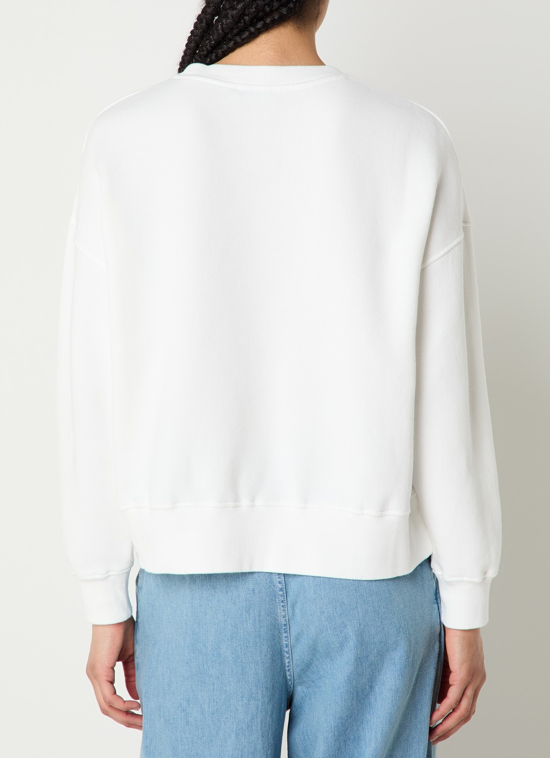 River Woods Sweater met paisley dessin - achterkant gebroken wit