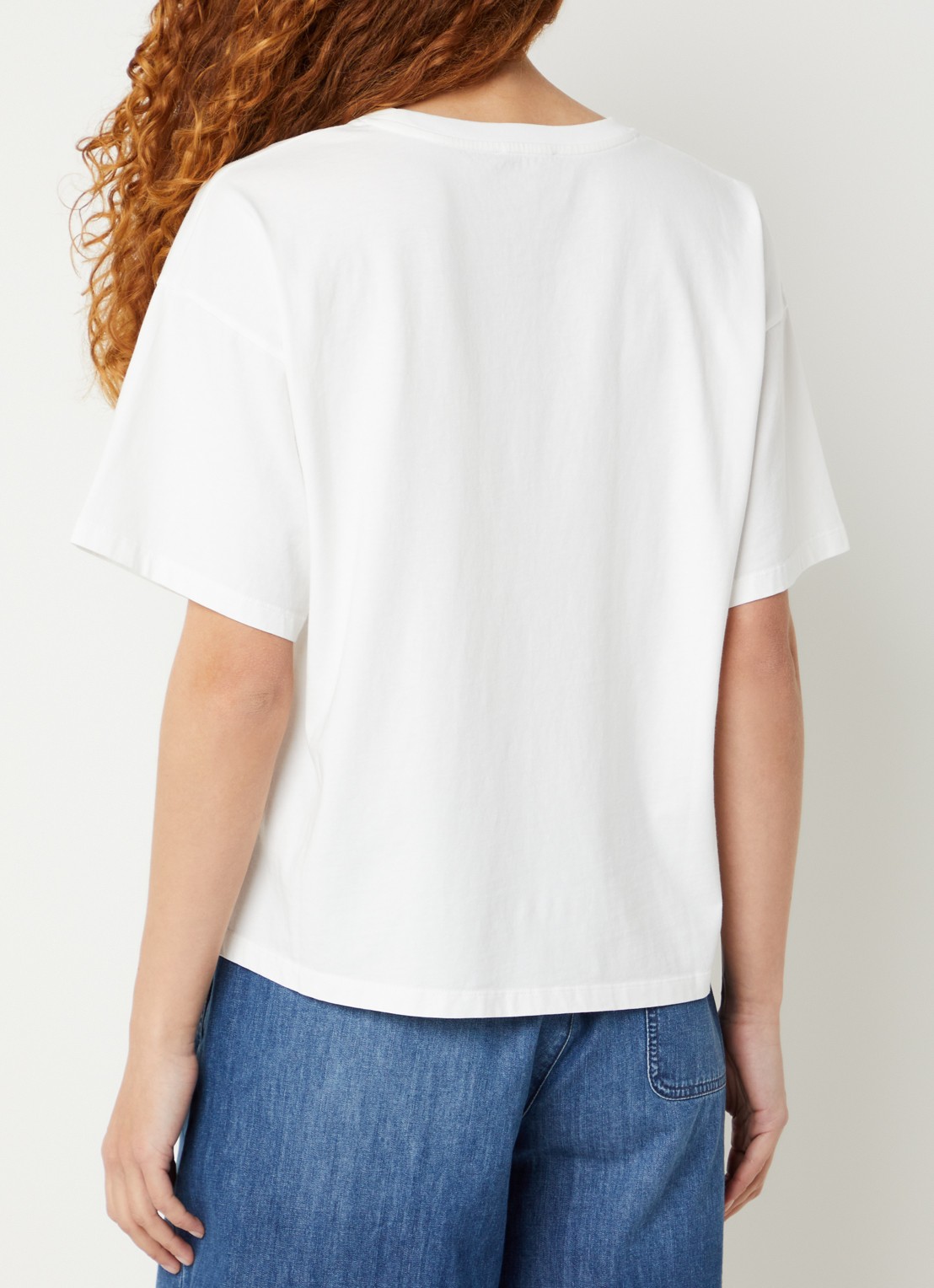 River Woods T-shirt met paisley dessin - achterkant gebroken wit