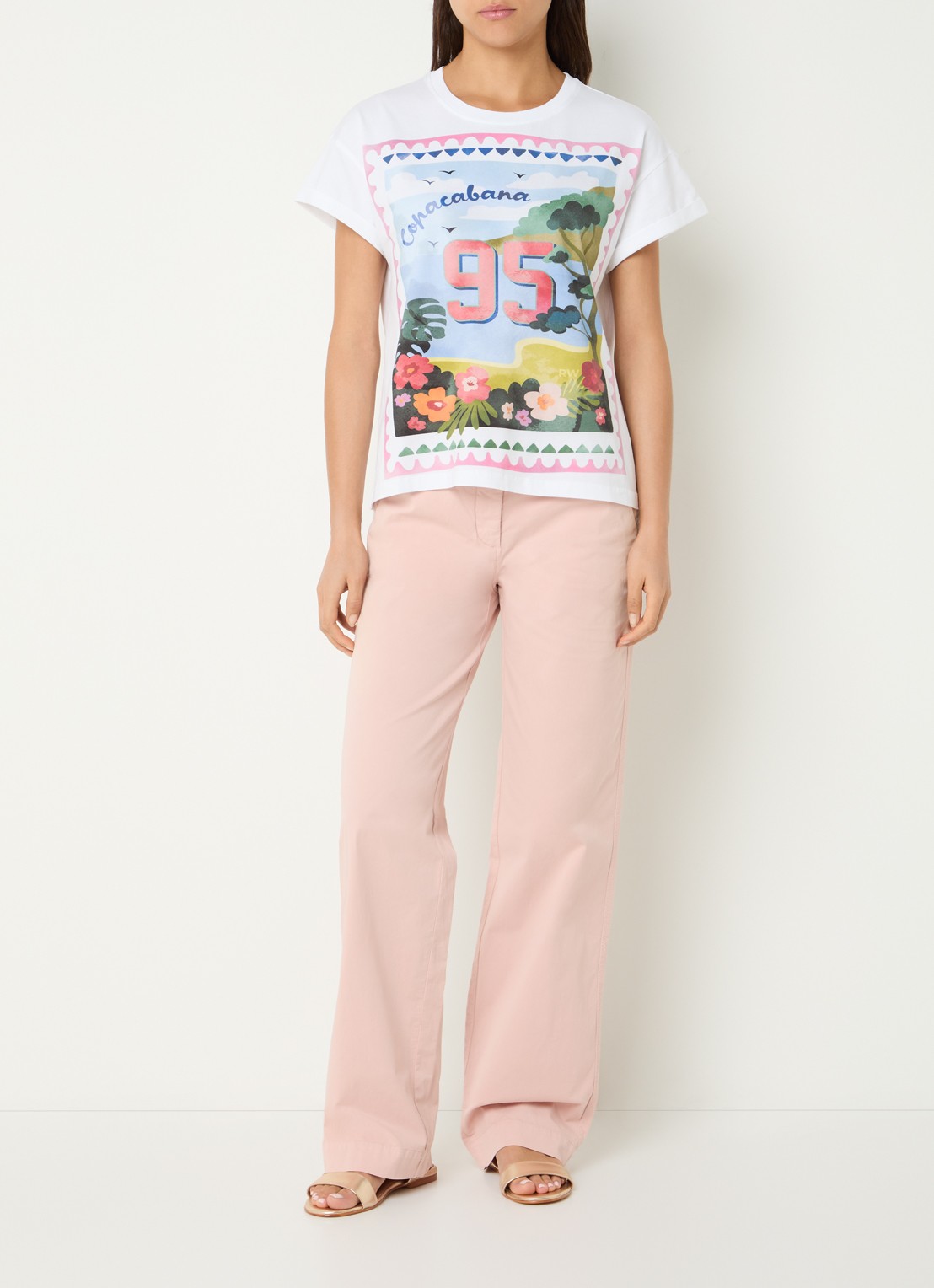 River Woods T-shirt met print - voorkant 2 wit