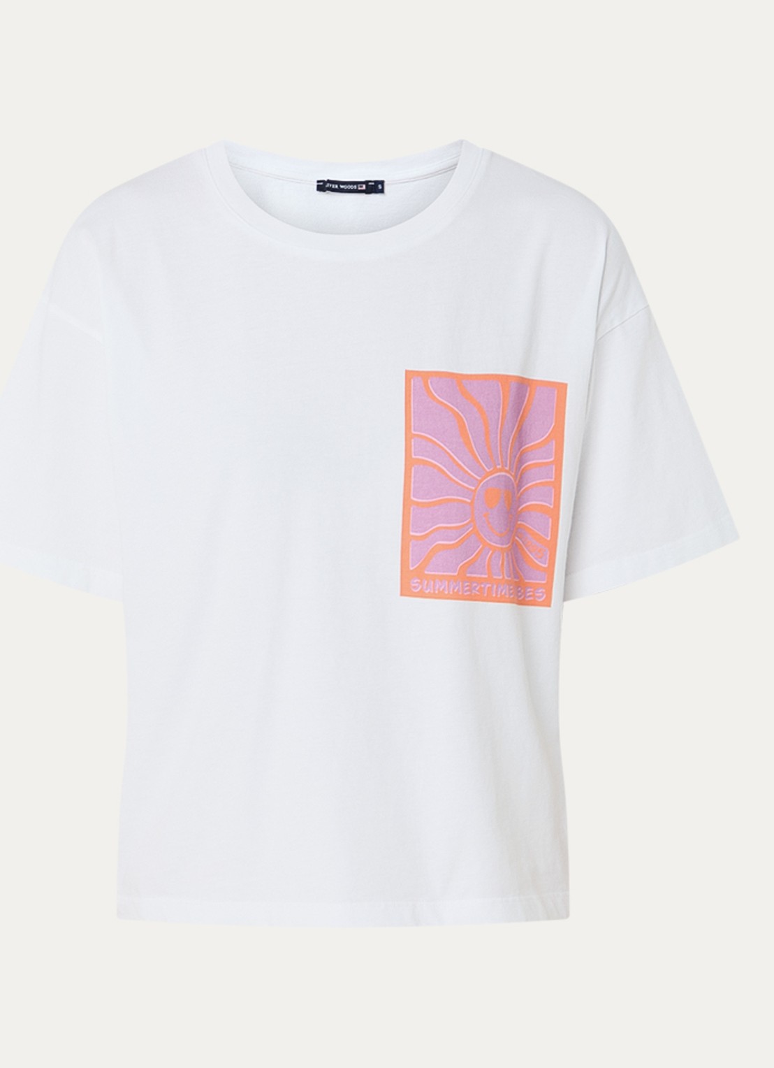 River Woods T-shirt met print  - voorkant wit