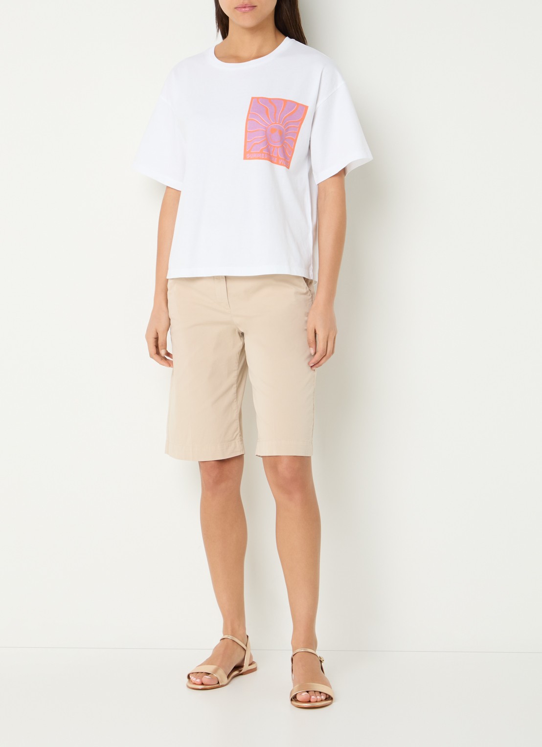 River Woods T-shirt met print  - voorkant 2 wit