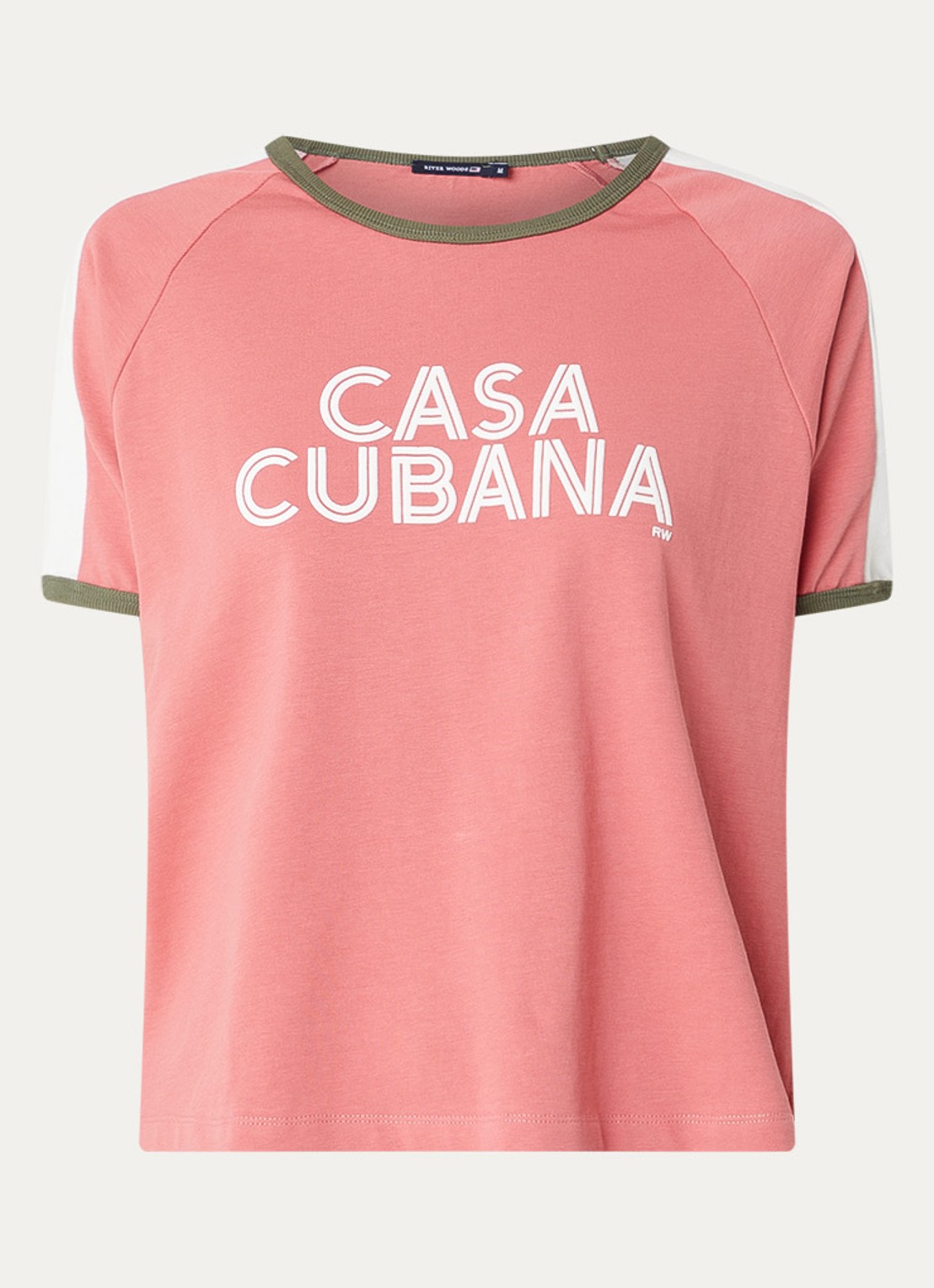 River Woods T-shirt met print - voorkant roze