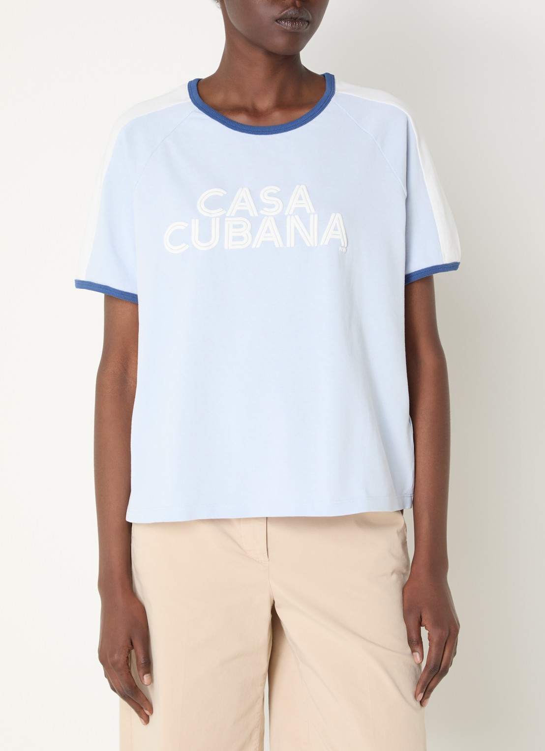 River Woods T-shirt met print - detail 4 lichtblauw