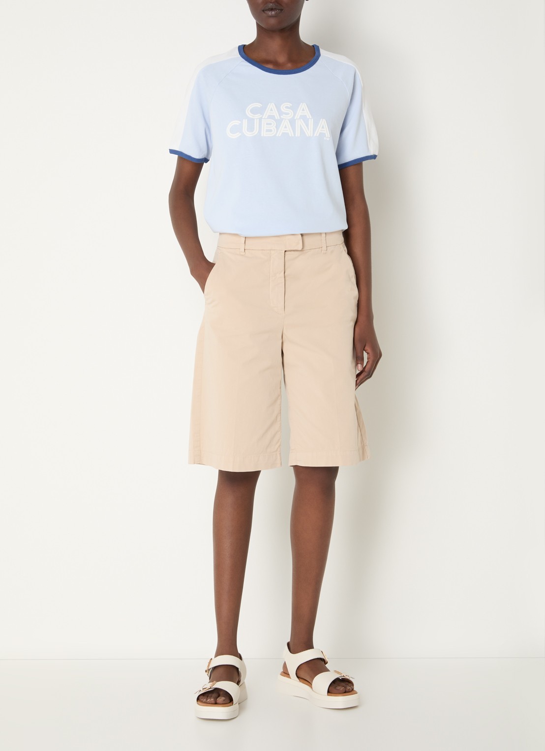 River Woods T-shirt met print - voorkant 3 lichtblauw