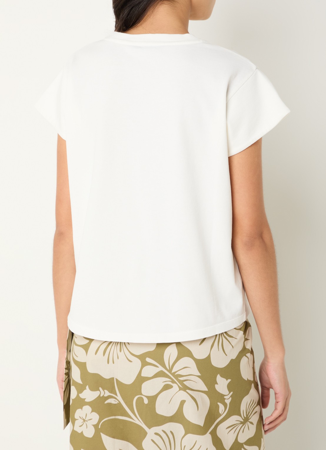 River Woods T-shirt met ronde hals - achterkant wit