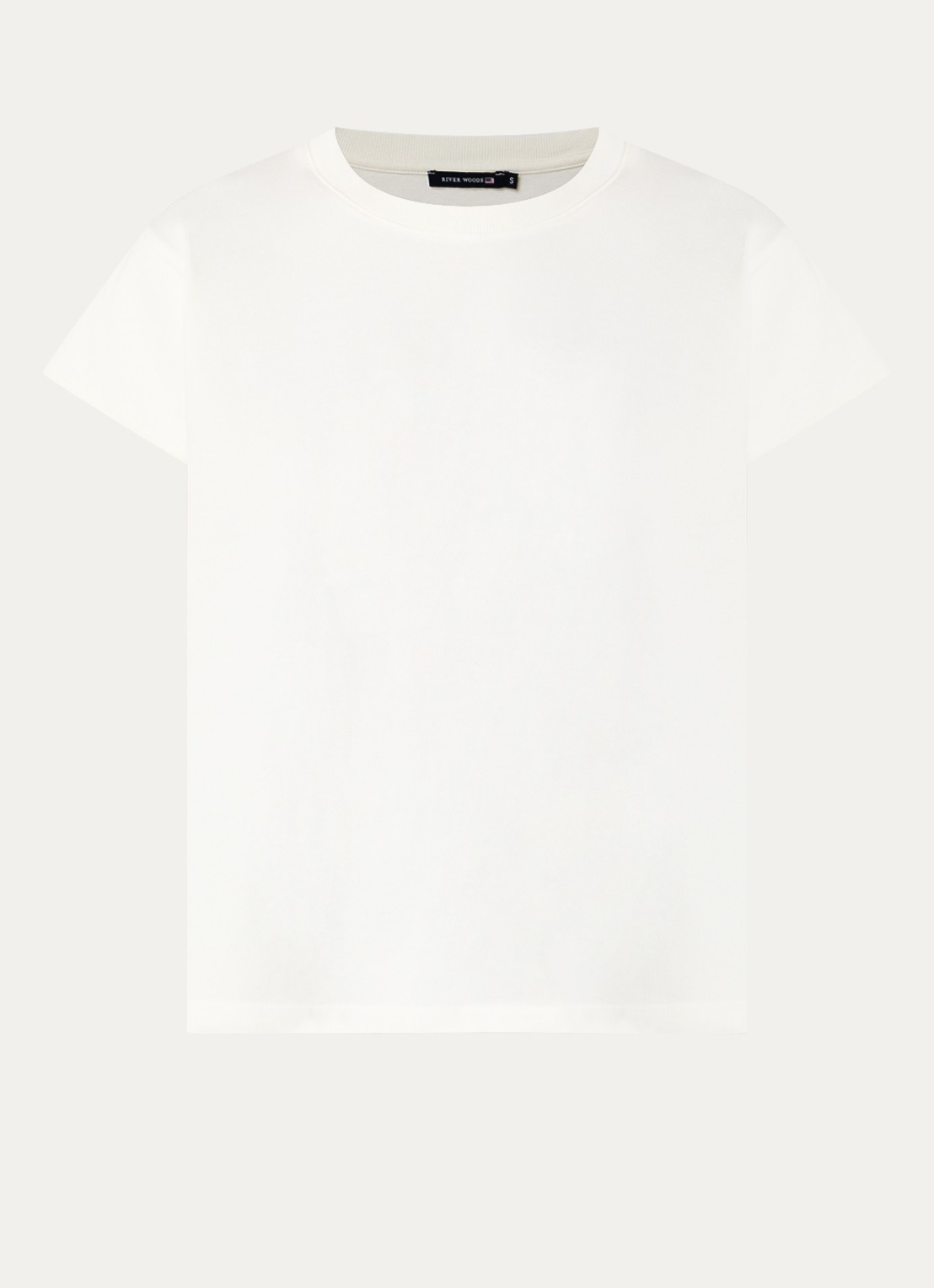 River Woods T-shirt met ronde hals - voorkant 2 wit