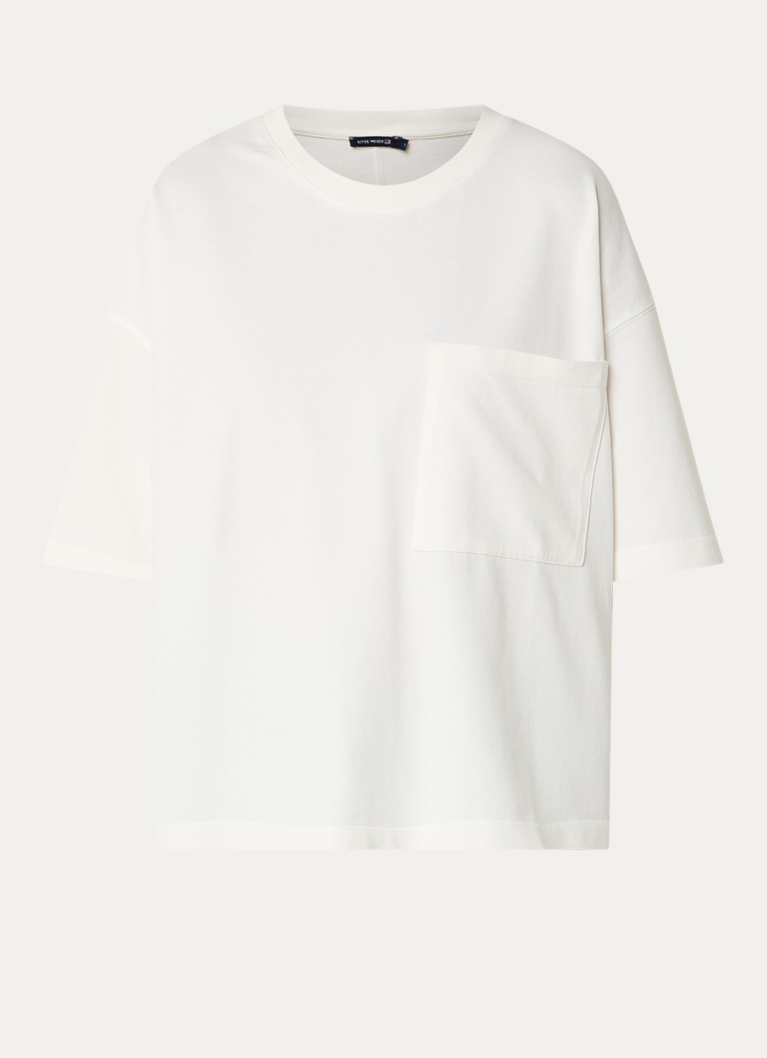 River Woods T-shirt met ronde hals - voorkant wit