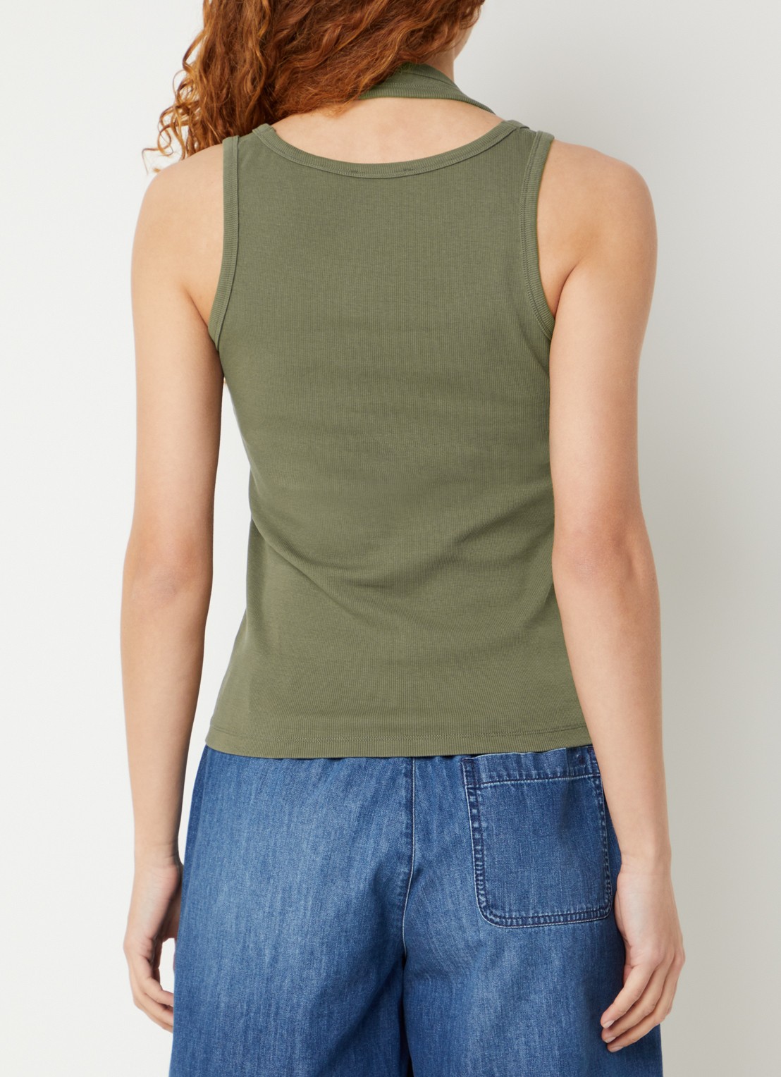 River Woods Tanktop met stretch - achterkant 2 olijfgroen