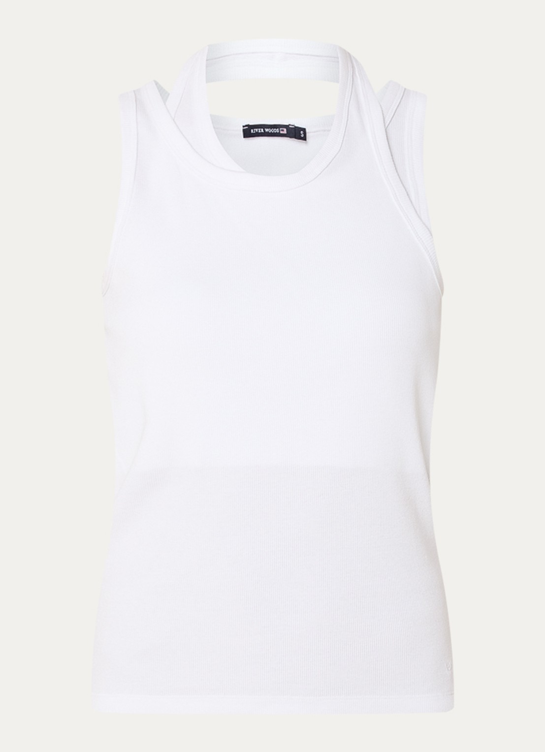 River Woods Tanktop met stretch - voorkant wit