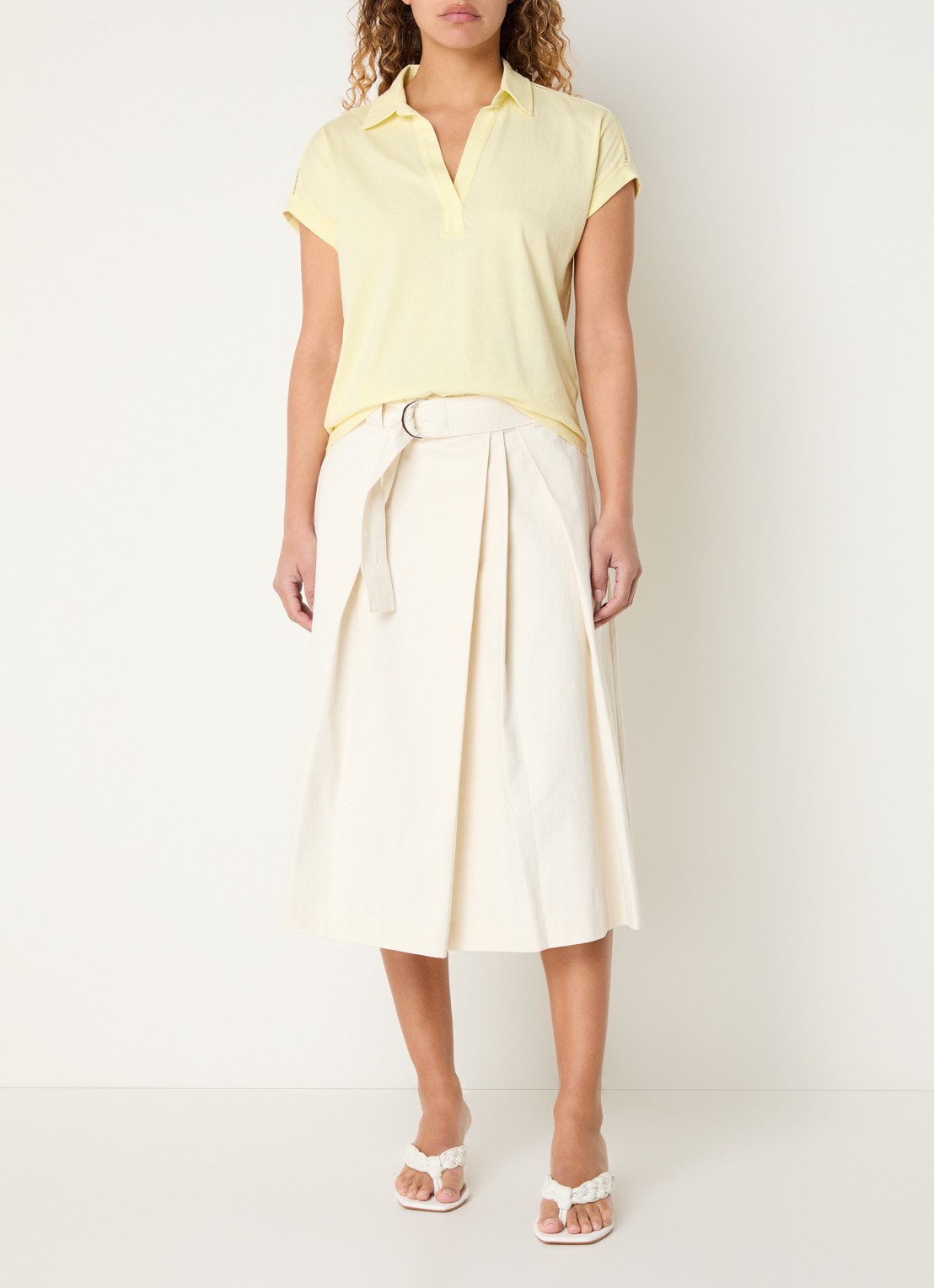 River Woods Tuniek met broderie - voorkant 2 geelgoud