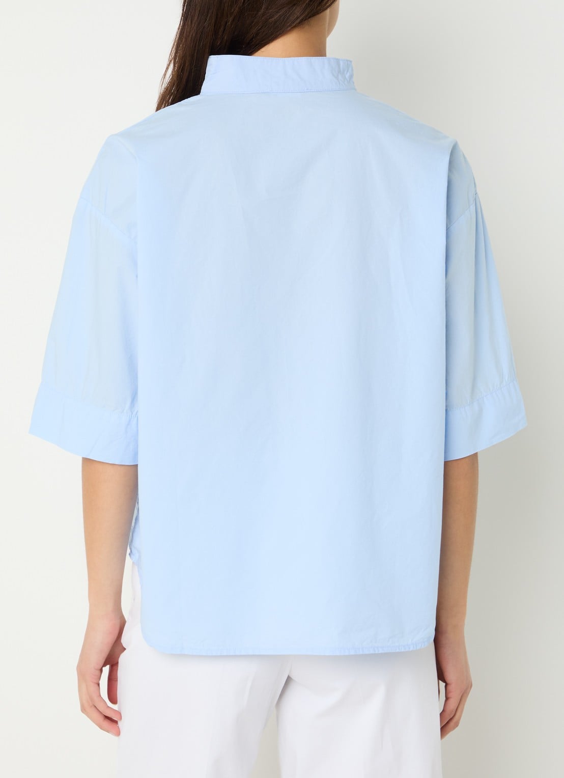 River Woods Tuniek met V-hals en opstaande kraag - achterkant blauw