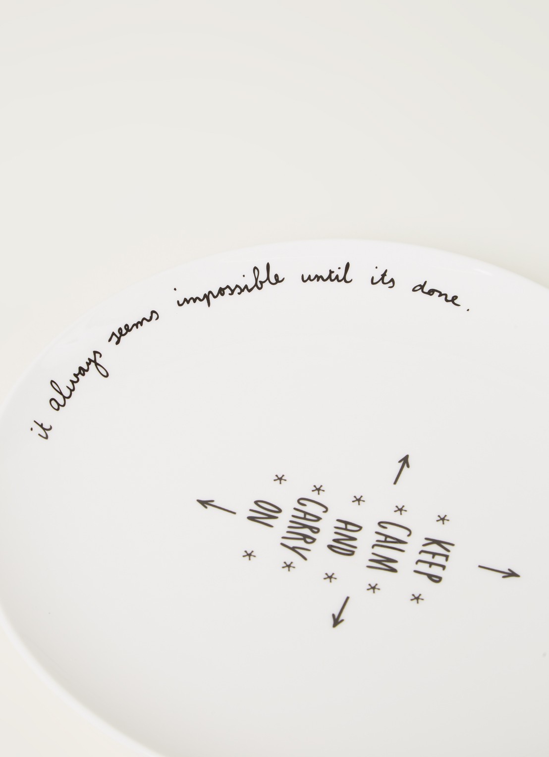 Rivièra Maison Happy dinerbord 25,5 cm - detail wit