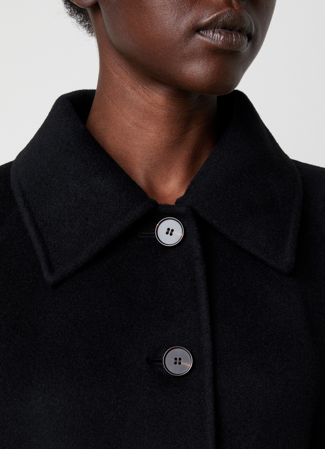 Róhe Blazer in kasjmierblend met steekzakken - detail 3 zwart
