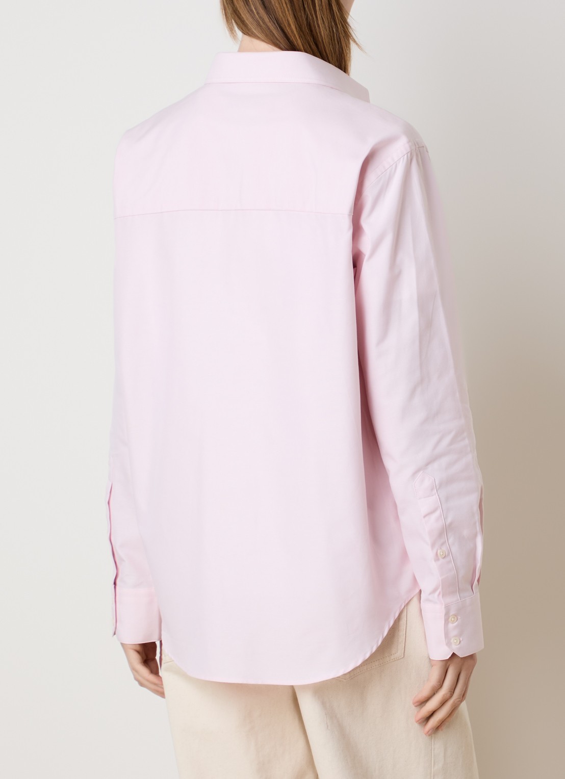 Róhe Blouse met kraag - achterkant 5 lichtroze
