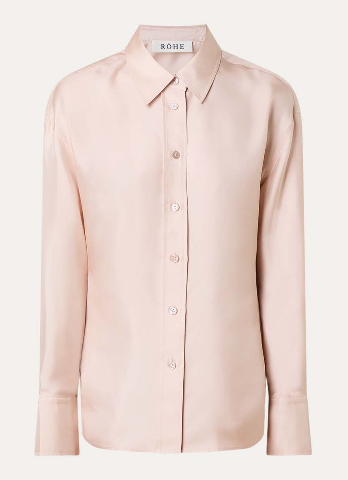 Róhe Blouse van zijde - voorkant 4 lichtroze
