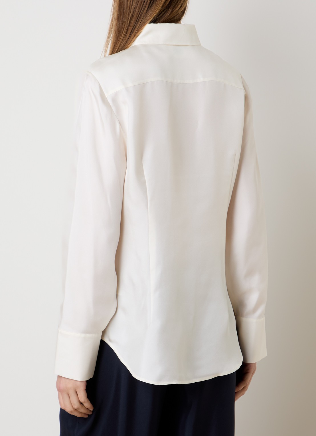 Róhe Blouse van zijde - achterkant 5 gebroken wit