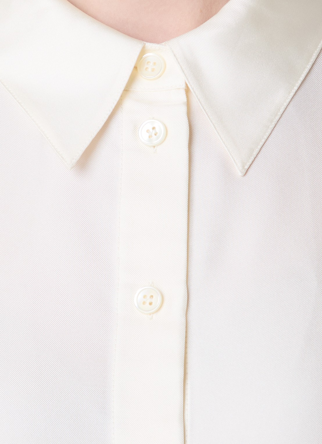 Róhe Blouse van zijde - detail 4 gebroken wit