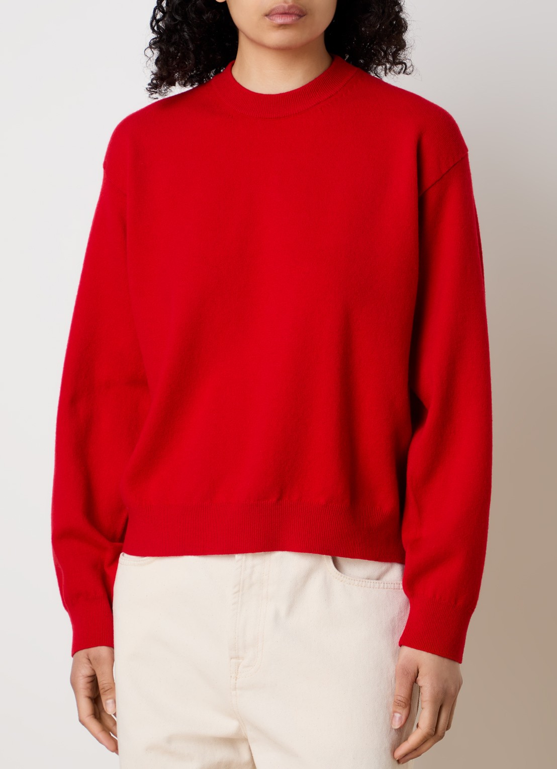 Róhe Fijngebreide pullover in kasjmierblend - achterkant 3 rood