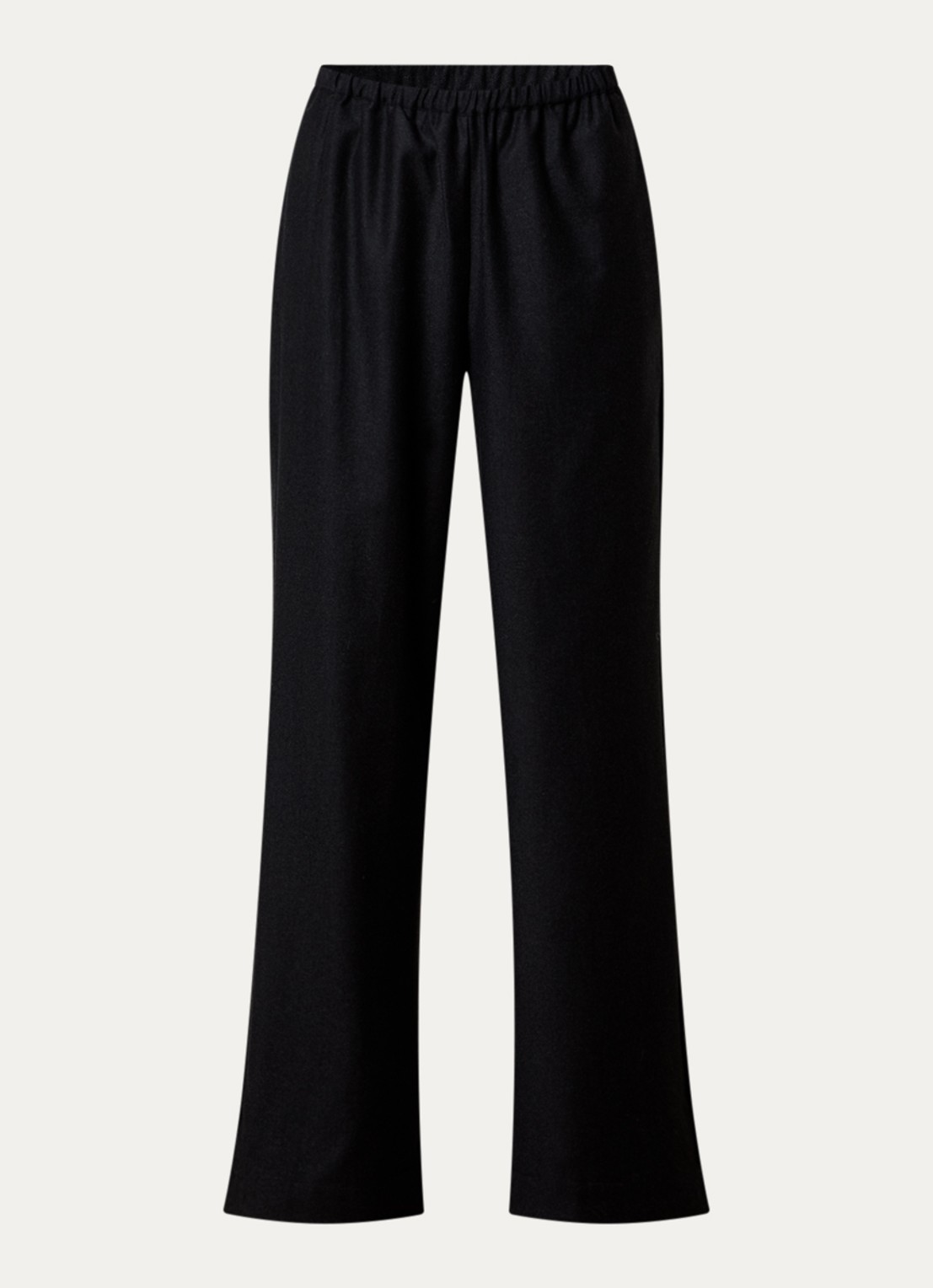 Róhe High waist loose fit pantalon van scheerwol - voorkant 4 antraciet