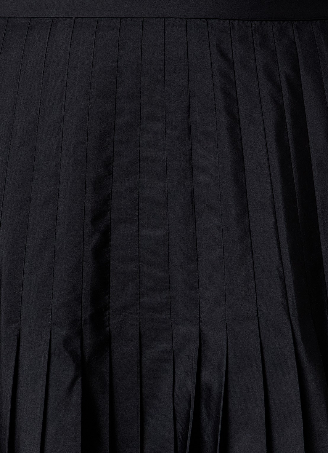 Róhe High waist midi A-lijn rok met plissé - detail 2 zwart