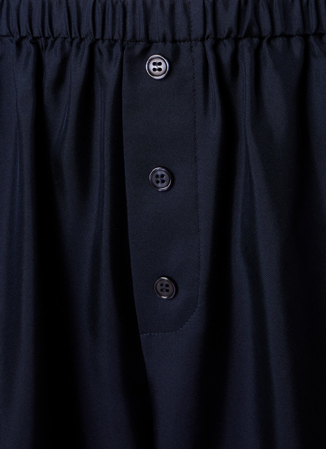 Róhe High waist wide fit pantalon van zijde - detail 3 donkerblauw